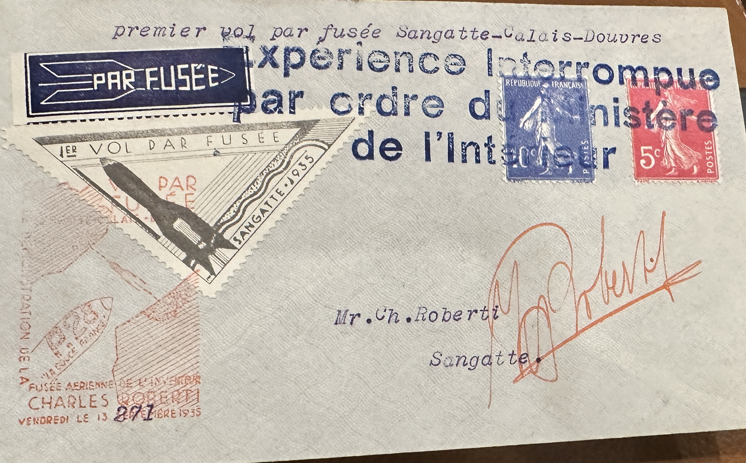 1935 France Rocketmail