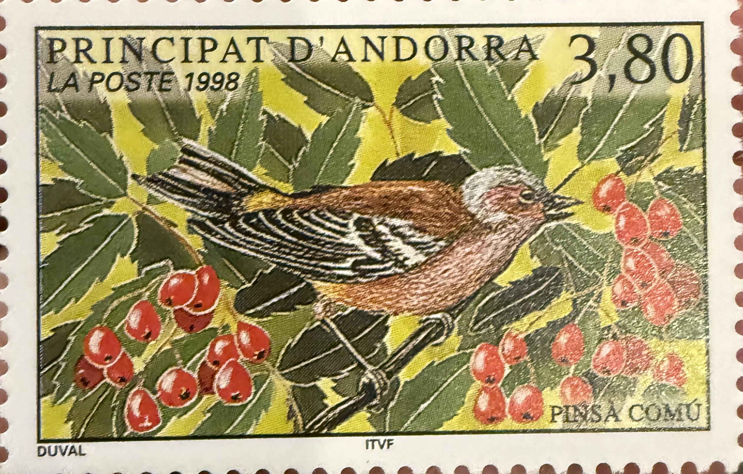 Andorra 1998 Common Caffinch