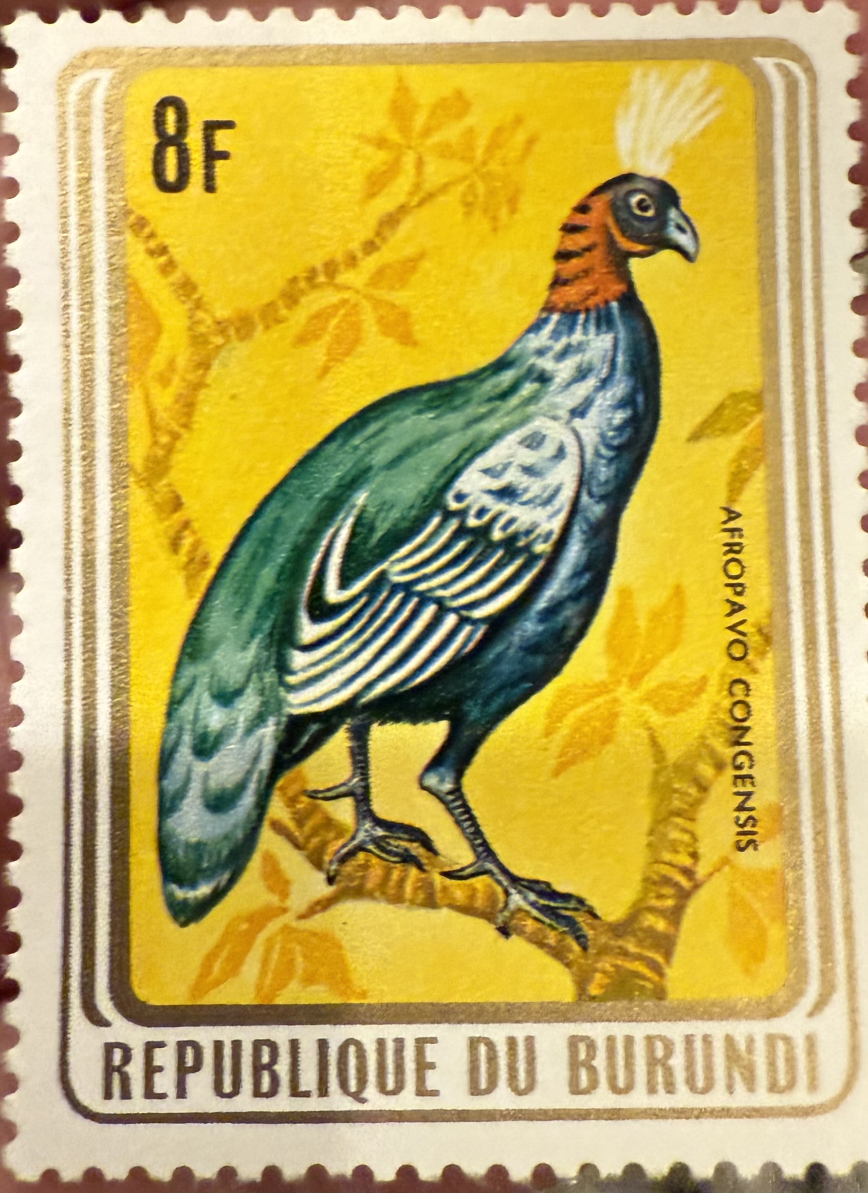Congo Peafowl, 1965, Burundi