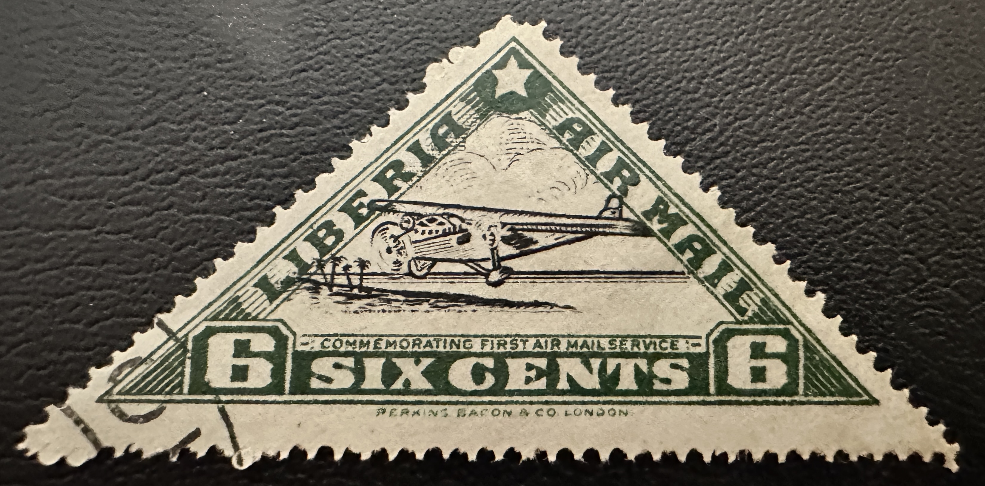 Airmail 6 Cents Green