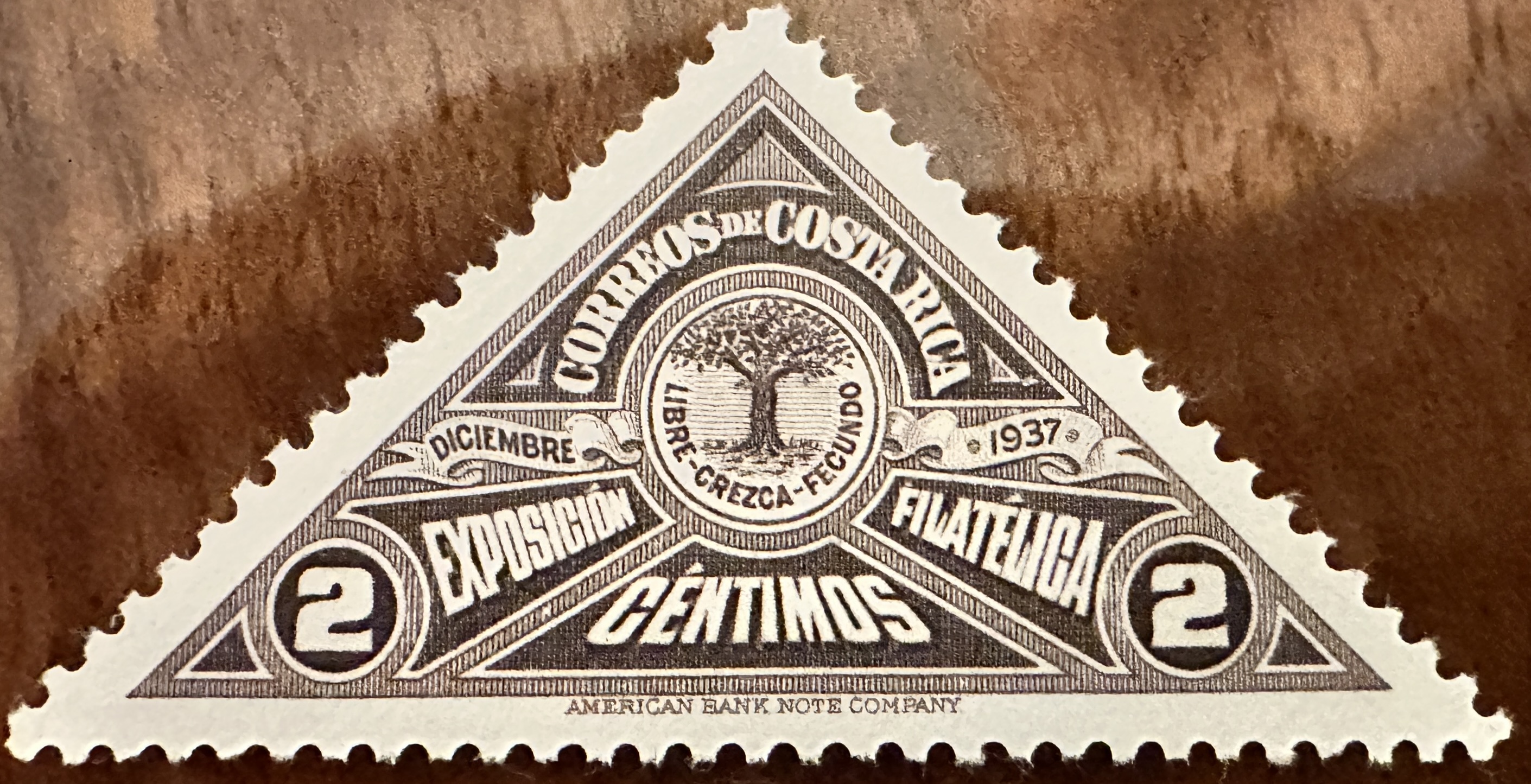 Costa Rica 1937 Dark Brown