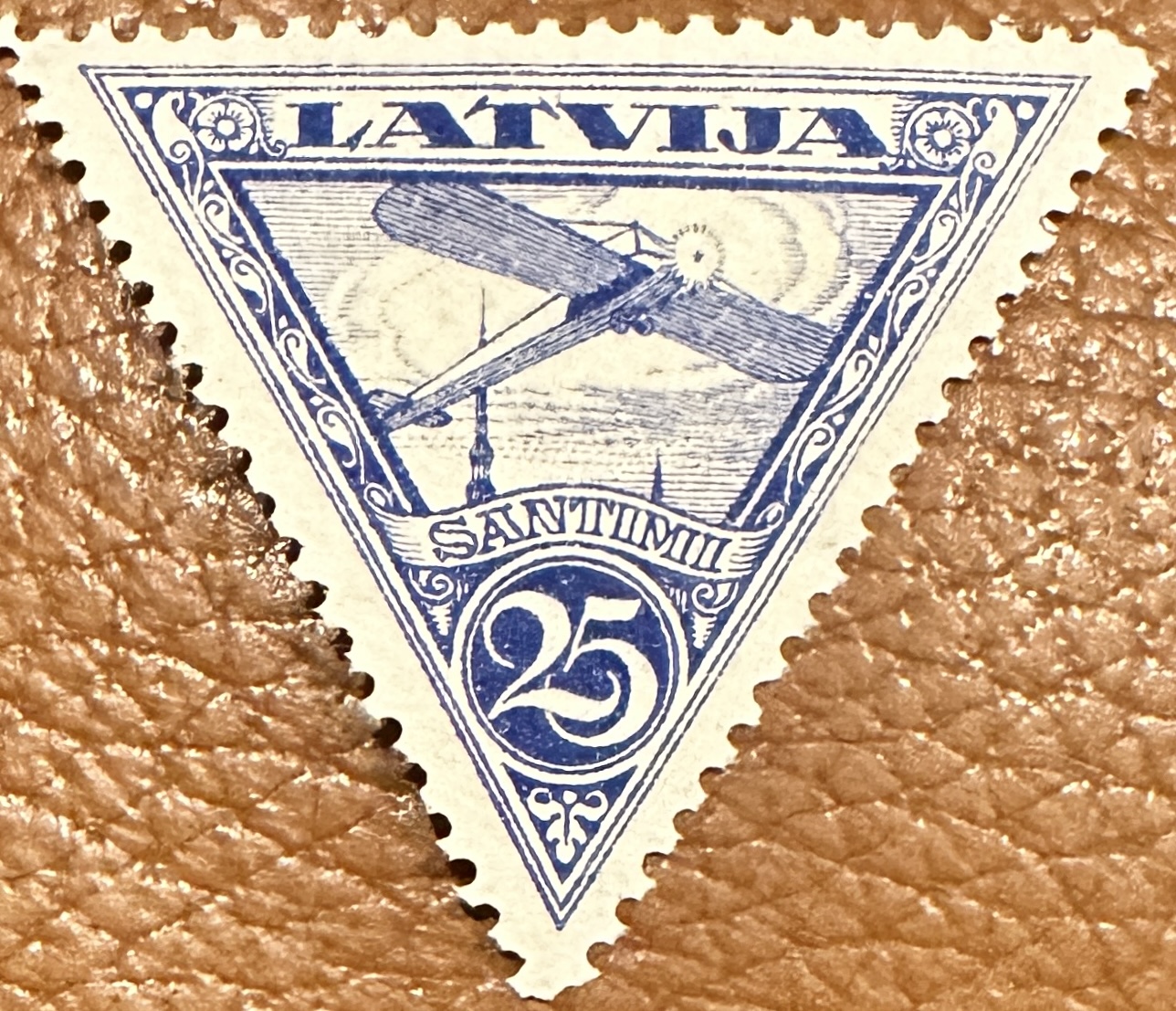 Latvia Stamp Blue