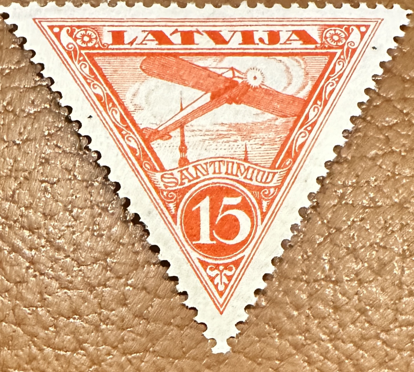 Latvia Stamp Red