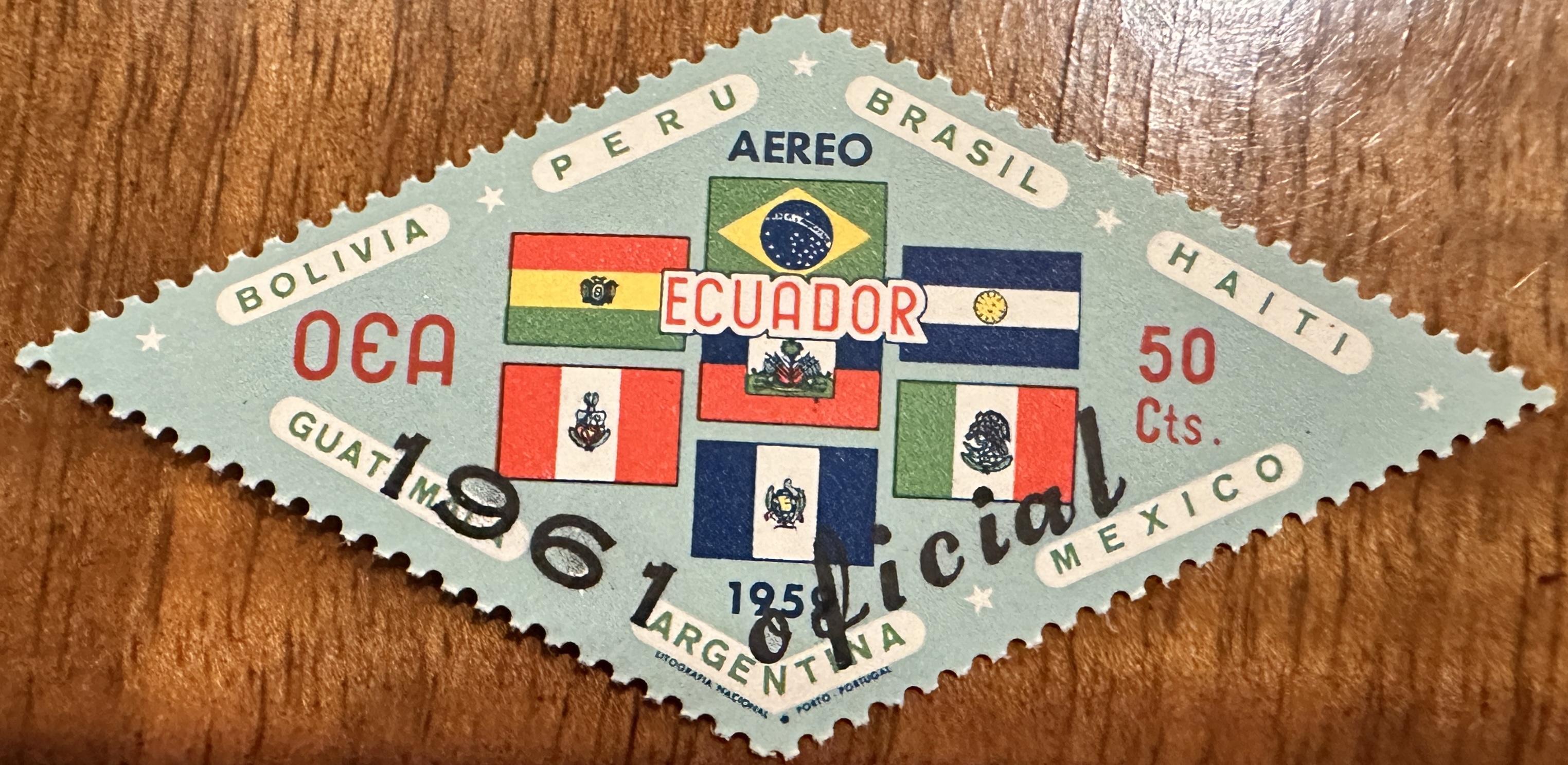 Ecuador Diamond 1 (surcharge)