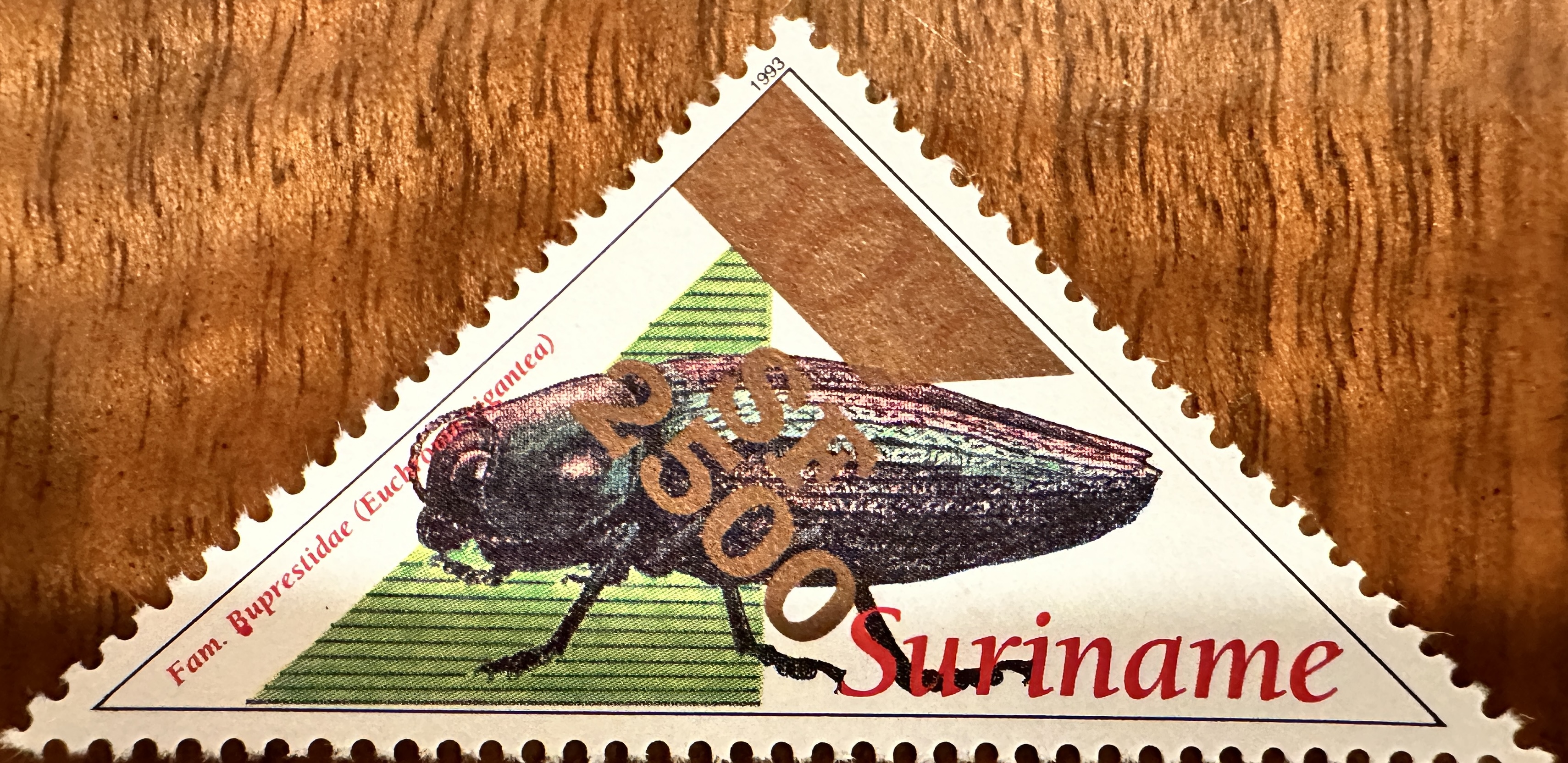 Suriname2001 overprint 2