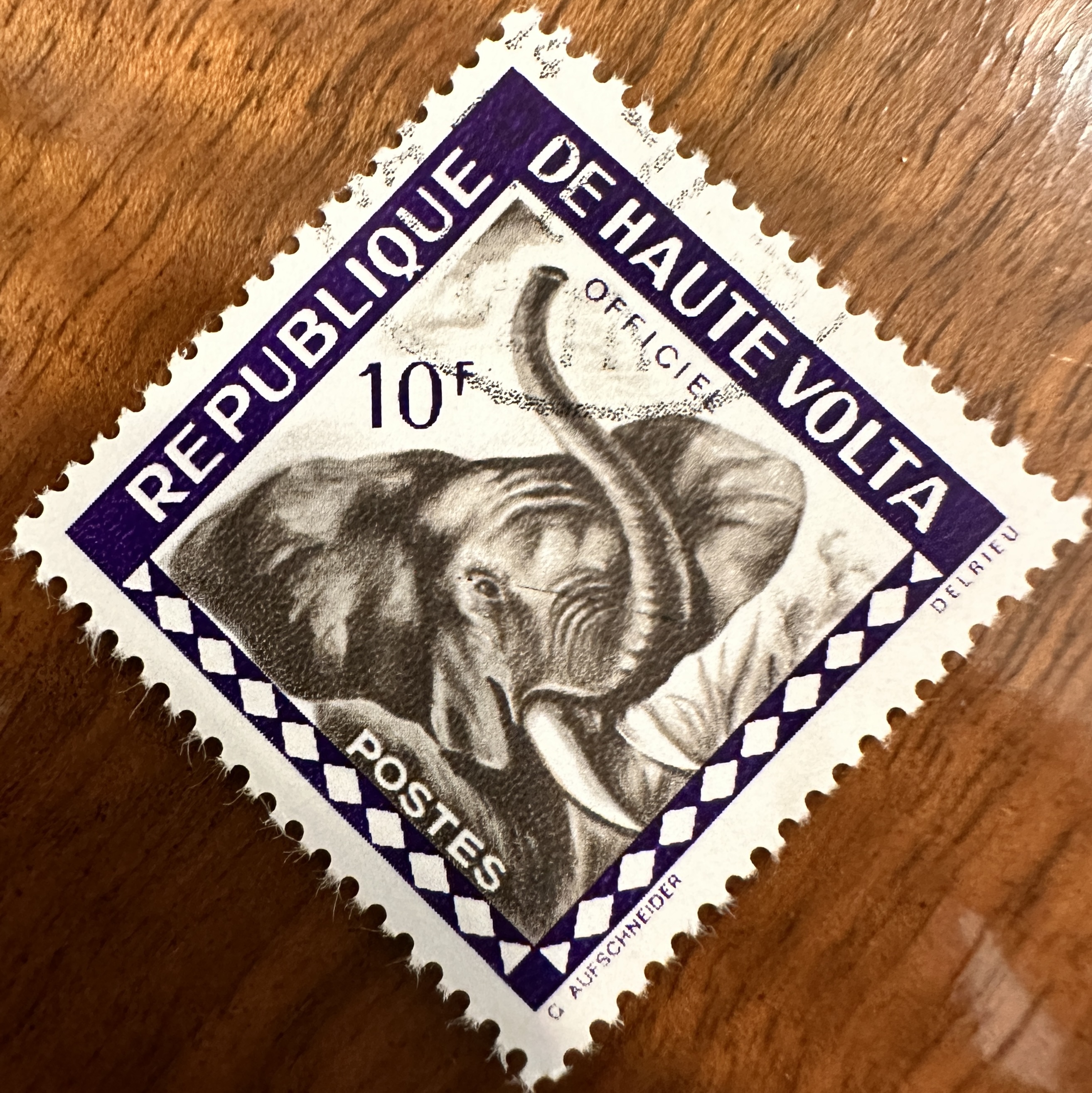 Upper Volta 10F Elephant