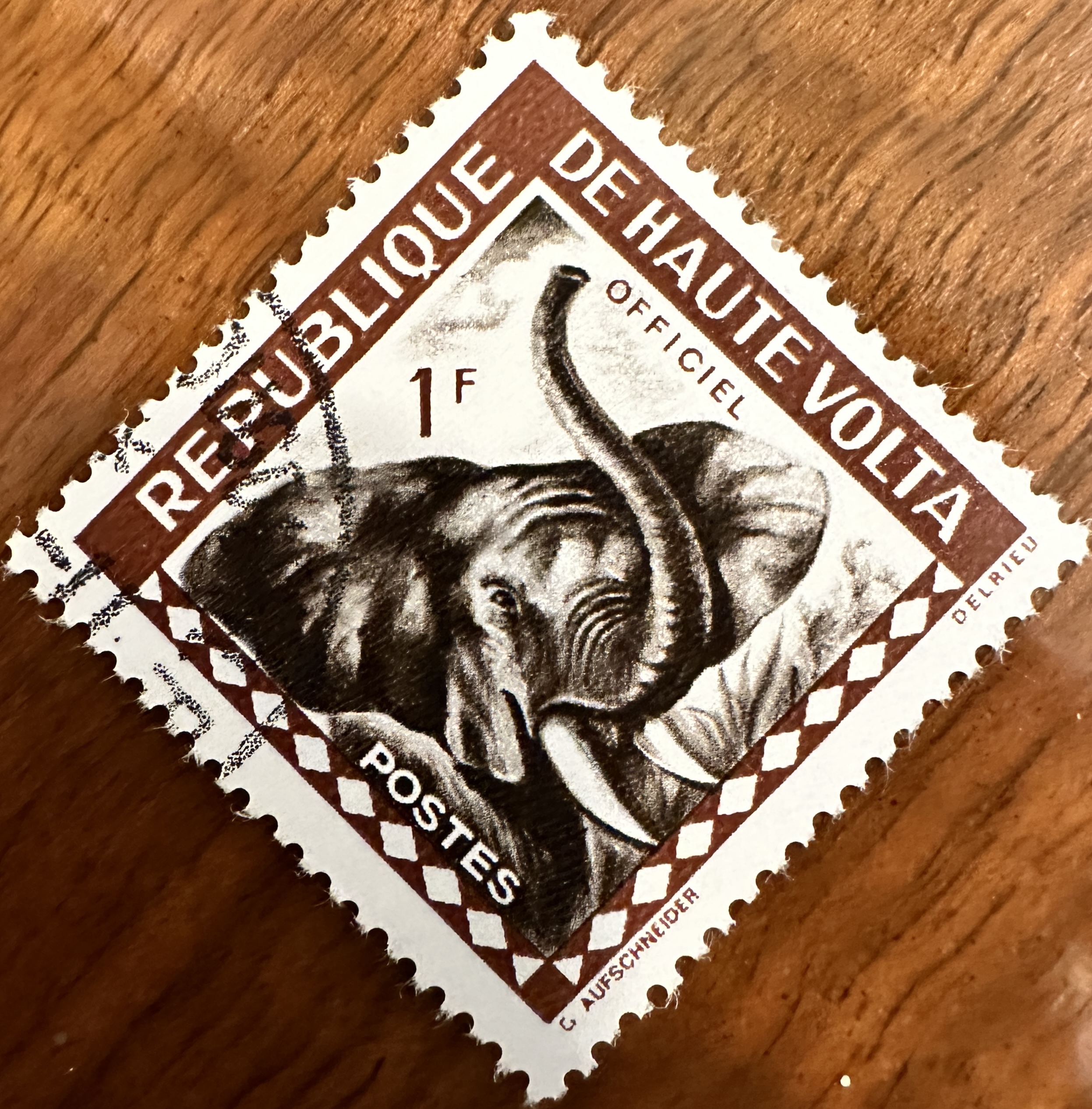 Upper Volta 1 F Elephant