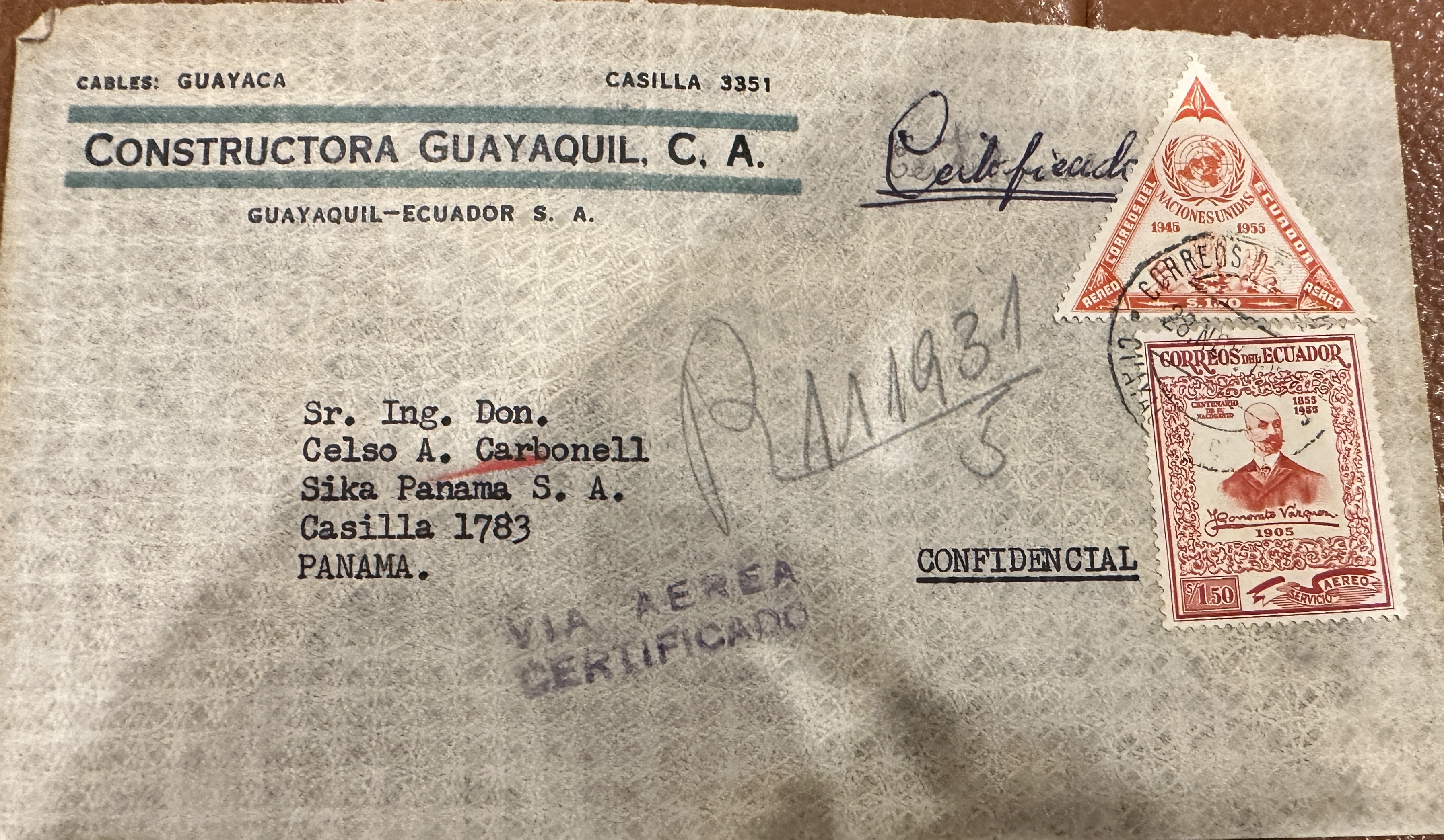 Ecuador 1955 Cover