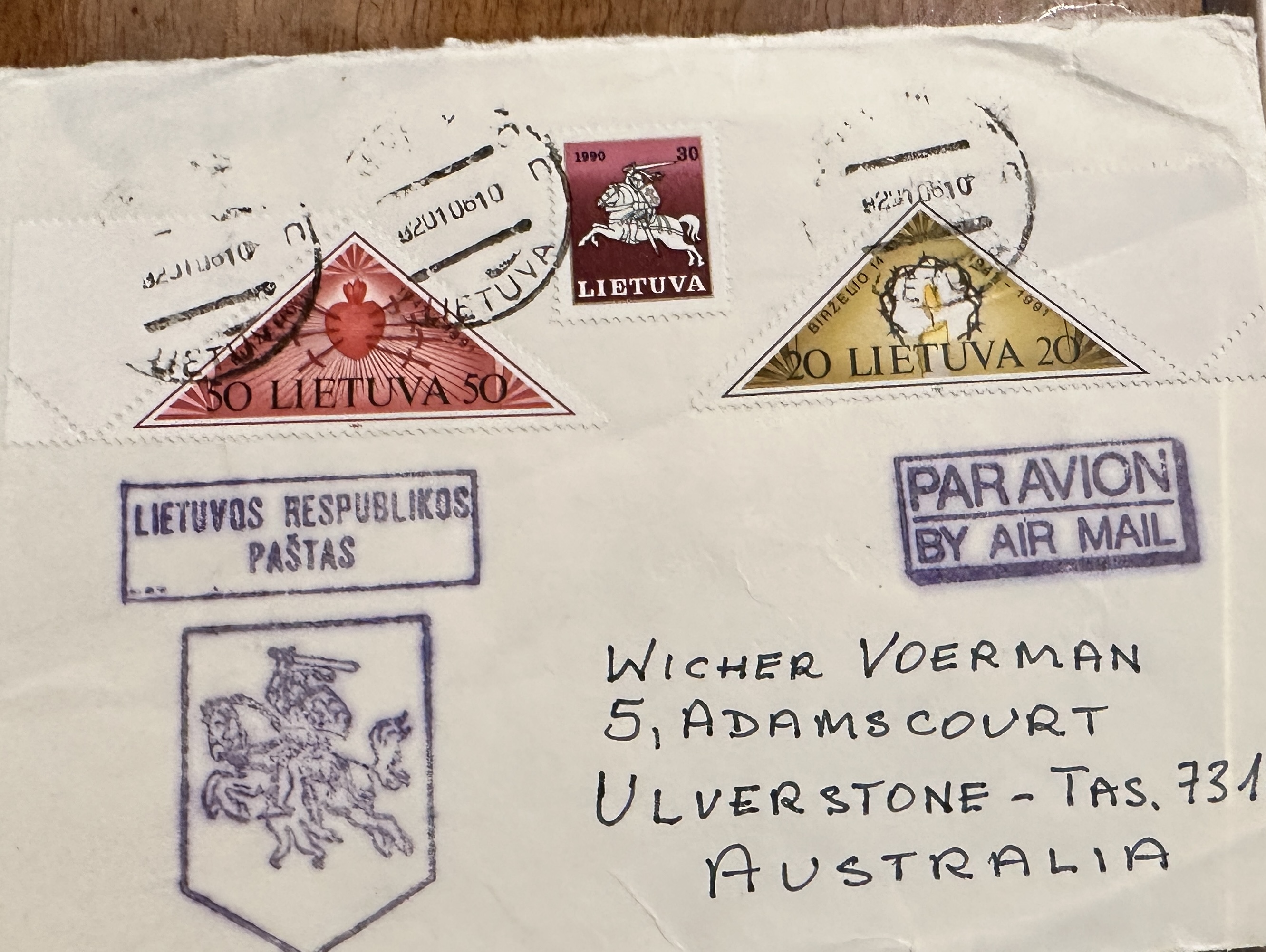 Lithuania to Australia